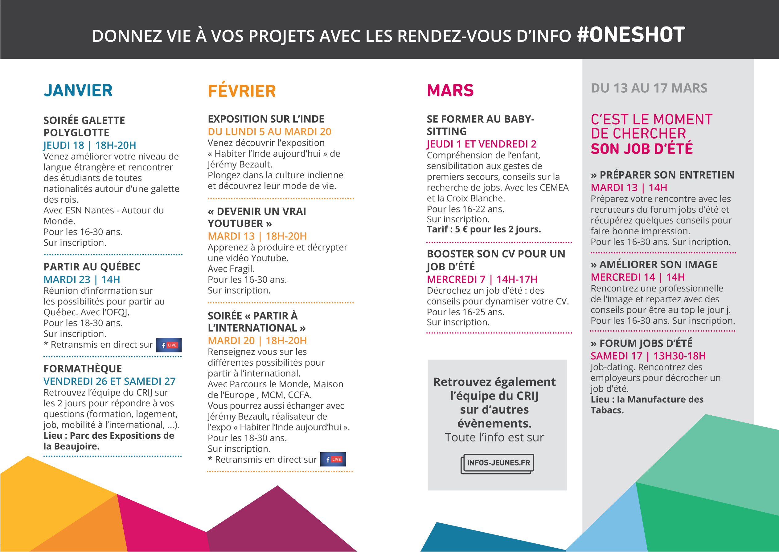 Découvrez la programmation du CRIJ de janvier à mars 2018 !