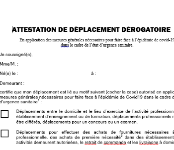 Reconfinement : nouvelles mesures et nouvelles attestations