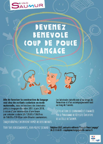 A Saumur, l'action "Coup de Pouce langage" recherche des bénévoles
