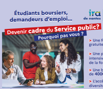 Concours Fonction publique : inscription à la Prépa Talents de l'IRA